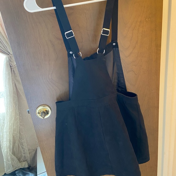 Zip up Suede Overall Dress - Picture 2 of 3